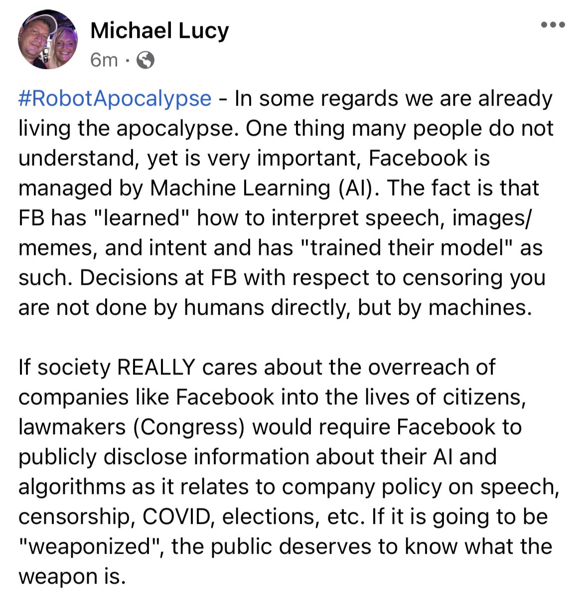 mikelucy1971's tweet image. #RobotApocalypse and #Facebook