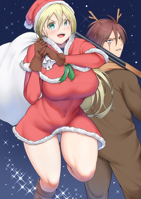 アカウントが今年の4月で凍ったので去年のクリスマス絵を今のうちにあげておきます 
