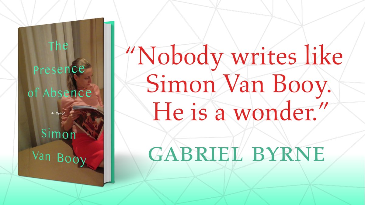 We couldn't agree more. “Nobody writes like @simonvanbooy. He is a wonder.” —Gabriel Byrne. Get a copy here godine.com/book/presence-… or at your favorite independent bookstore.