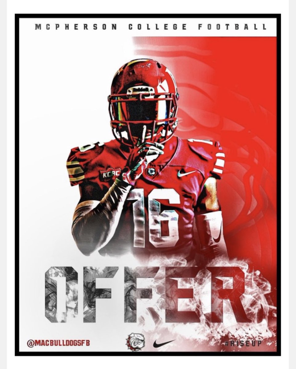 After a great conversation with the coaches, I’m blessed to receive a scholarship offer from McPherson College! Go Dawgs! <a href="/RecruitGeorgia/">Recruit Georgia</a> <a href="/NEGARecruits/">Northeast Georgia Recruits</a> <a href="/BlitzSportsGA/">🅱🅻🅸🆃🆉</a> <a href="/CoachHeathWebb/">Heath Webb</a> <a href="/LCHS_Football/">LCHS Football</a>