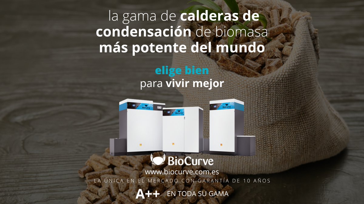 BioCurve's tweet image. 🏆La  gama de #BioCurve en #calderas de condensación de #biomasa tienen el mayor rendimiento alcanzado hasta la fecha por una caldera de biomasa.
🔗biocurve.com.es
#Pellet #calefaccion #sostenible