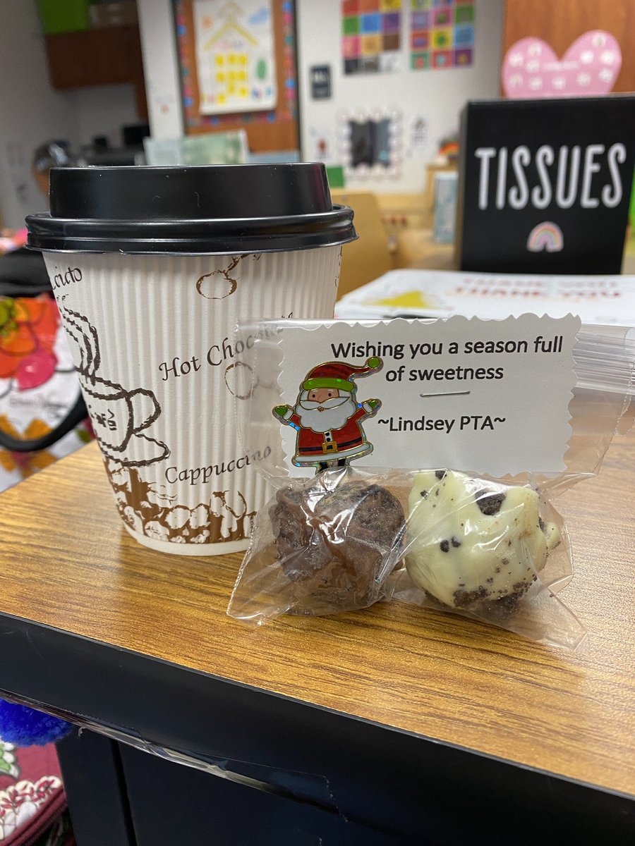 THANK YOUUUU <a href="/LindseyElemPTA/">Lindsey PTA</a> ❤️💚🤍 This is just what we needed on the Monday morning before break 🥰 You guys are truly THE BEST!!!!! #coffeeandtreats #bestPTAaround <a href="/LindseyElem/">Lindsey  Elementary</a>