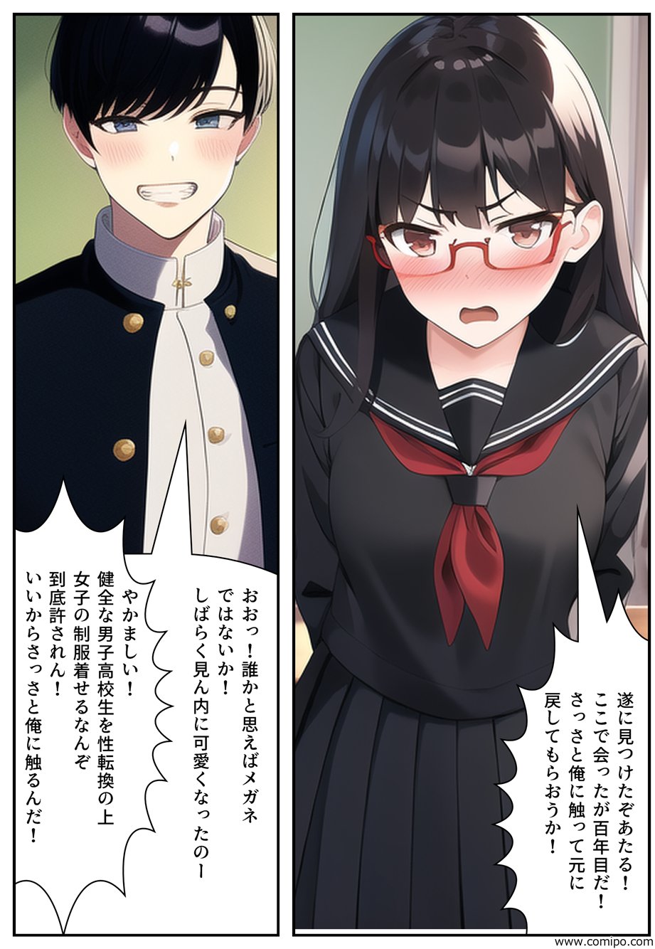 女体化　面堂  / X