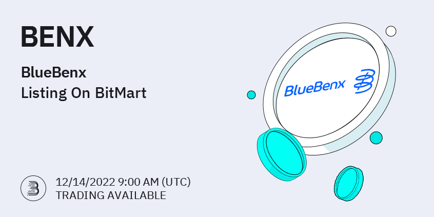 BitMartExchange's tweet photo. 🤩#BitMart will list BlueBenx (BENX) @bluebenx on our digital assets platform on Dec. 14, 2022. 

💰Trading pair: BENX/USDT
💎Deposit feature: 12/12/2022 9:00 AM (UTC)
💎Trade feature: 12/14/2022 9:00 AM (UTC)

Learn more: https://t.co/XKBihZkHl5 https://t.co/8eweF564Xi