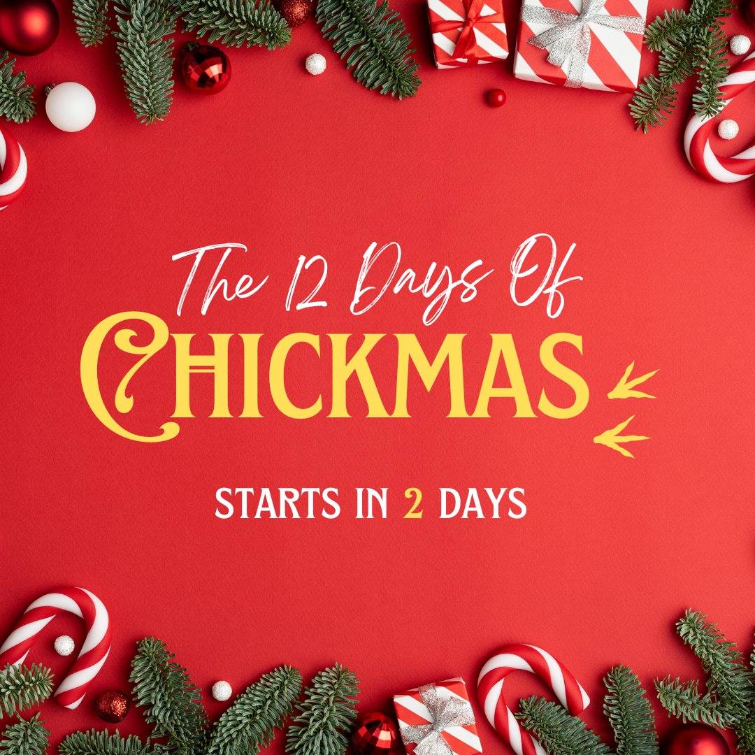 We know you were waiting for this announcement! 
The original poultry Christmas countdown starts in TWO DAYS!

#Chickmas #TwelveDaysofChickmas #Giveaway