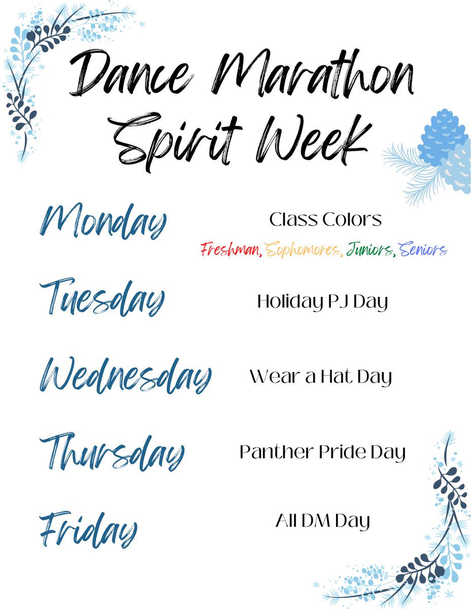 Spirit week this week! Make sure to show out for dance marathon this week! #AFK❤️💛💙💚