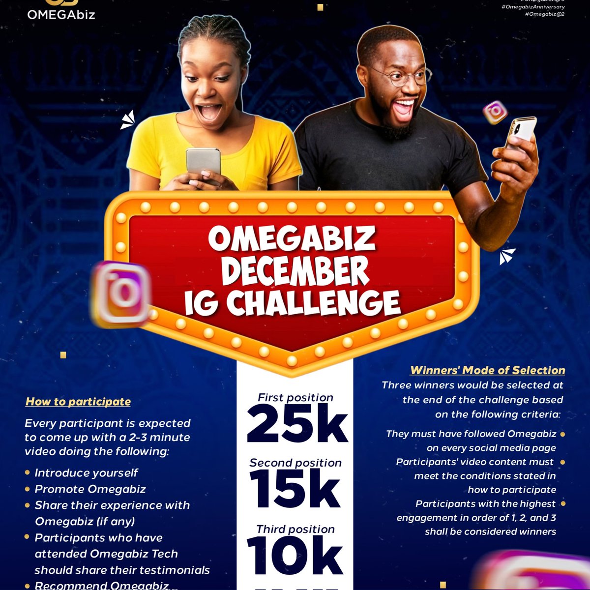 OmegabizGroup's tweet photo. Omegabiz December IG Challenge

While in the spirit of anticipation, we hereby declare the challenge OPENED!

Kindly send us a DM if you need further explanation/clarification

#challenge #igchallenge #IGchallenge https://t.co/fc7qC3remJ