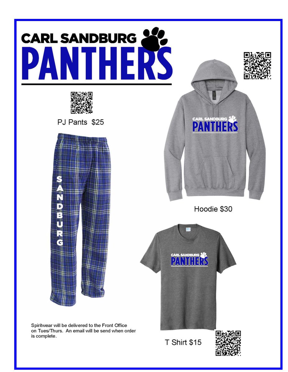sandburg_ms_pta's tweet photo. Looking for a great gift for your rising Sandburg 7th and 8th grader? What about a warm keepsake for your rising WestPo 9th grader? We’ve got lots of spirit wear that checks that holiday box. Order today & you can pickup this week! https://t.co/gVPeF0PHoK #csmspta #pantherpride https://t.co/qYGDldFjxj