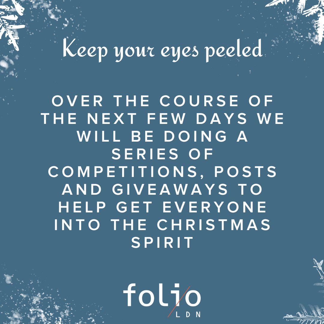 FOLIO'S CHRISTMAS GIVEAWAY 🎄 Over the next few days we will be doing a series of Competitions, Giveaways and Posts to get everyone into the Christmas spirit

FOLIO RESIDENTS, download the Folio App now as many of these will be exclusive for you to enter on the platform🎅