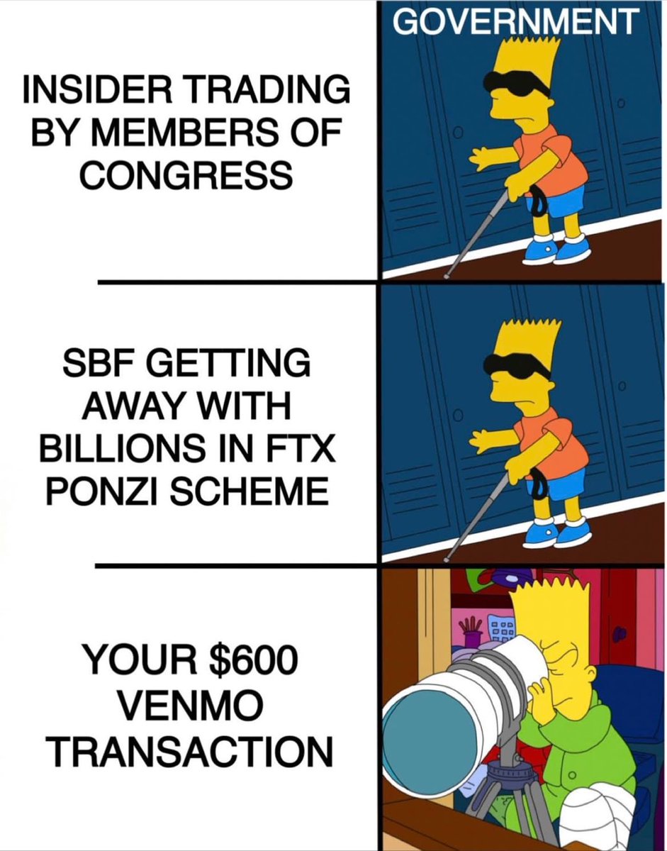 biggcrypto's tweet photo. Government be like #sbf #ftxscam #sec #crypto #venmo #SamBankmanFried https://t.co/NvgMEh0Wxf