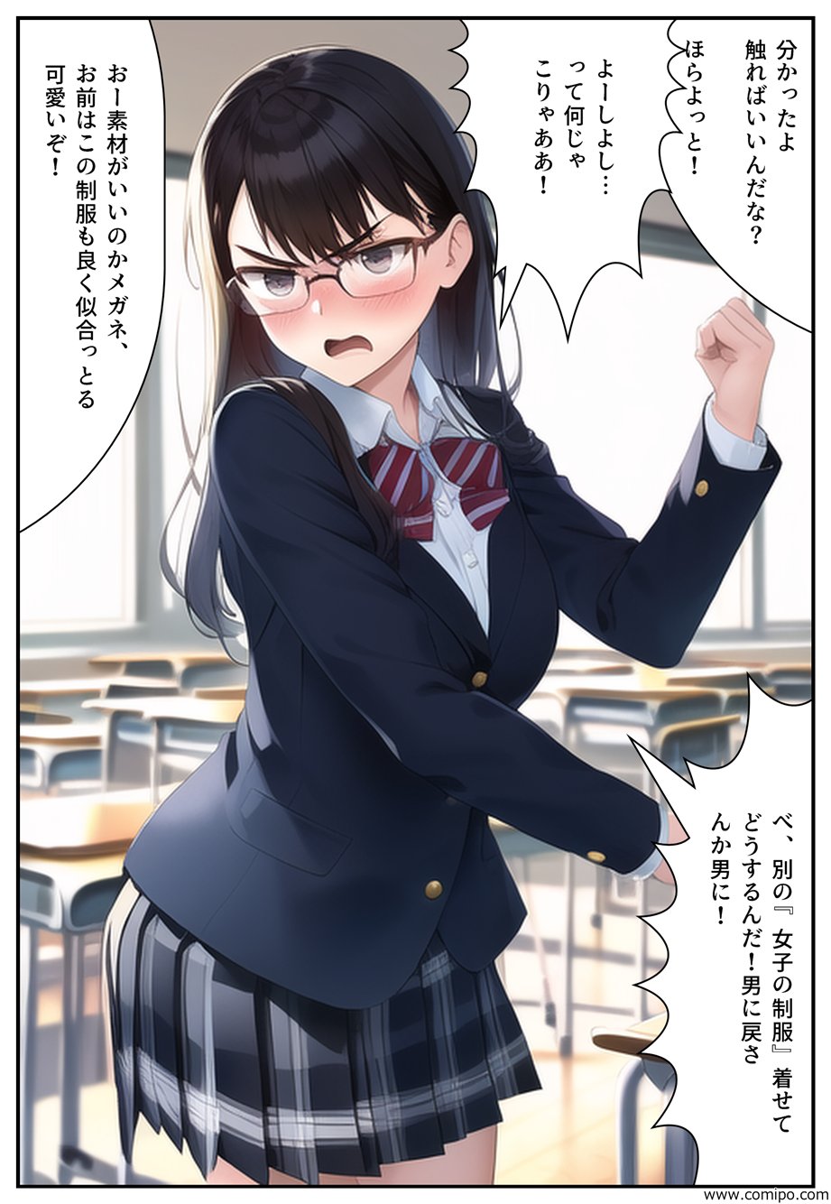 女体化　面堂 