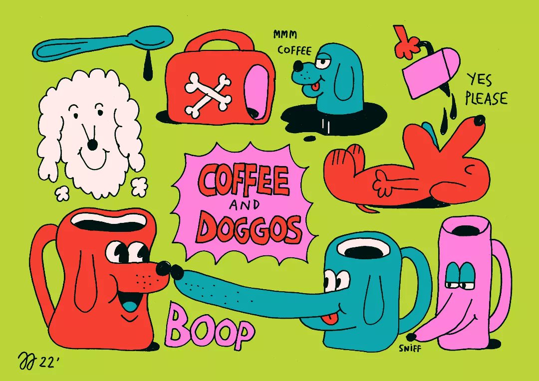 Ok but can AI draw this?! 
Have a nice Mondayyy 🐶☕