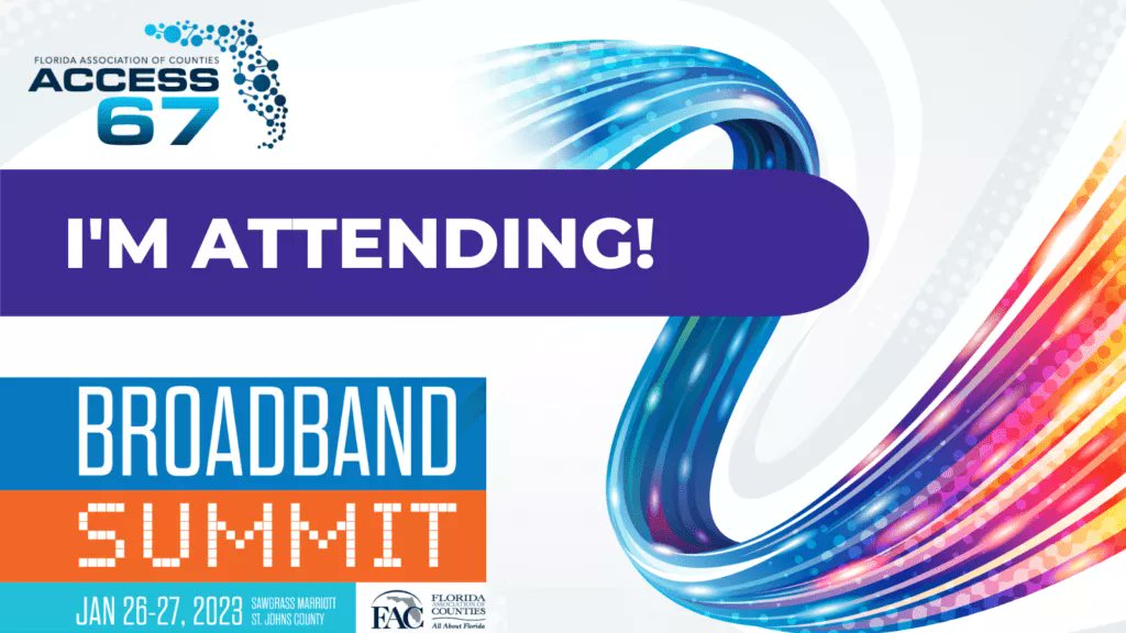 RD_Florida's tweet photo. Looking forward to attending @flcounties Broadband Summit in January! This is the first step into ensuring ALL Floridians have access to affordable, high-speed internet. #flcounties #Access67 https://t.co/Y6Sa2RtFqn