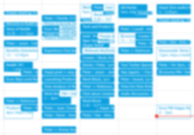 petergyang's tweet image. How to make great decisions async and save yourself and your team from drowning in a calendar like this: