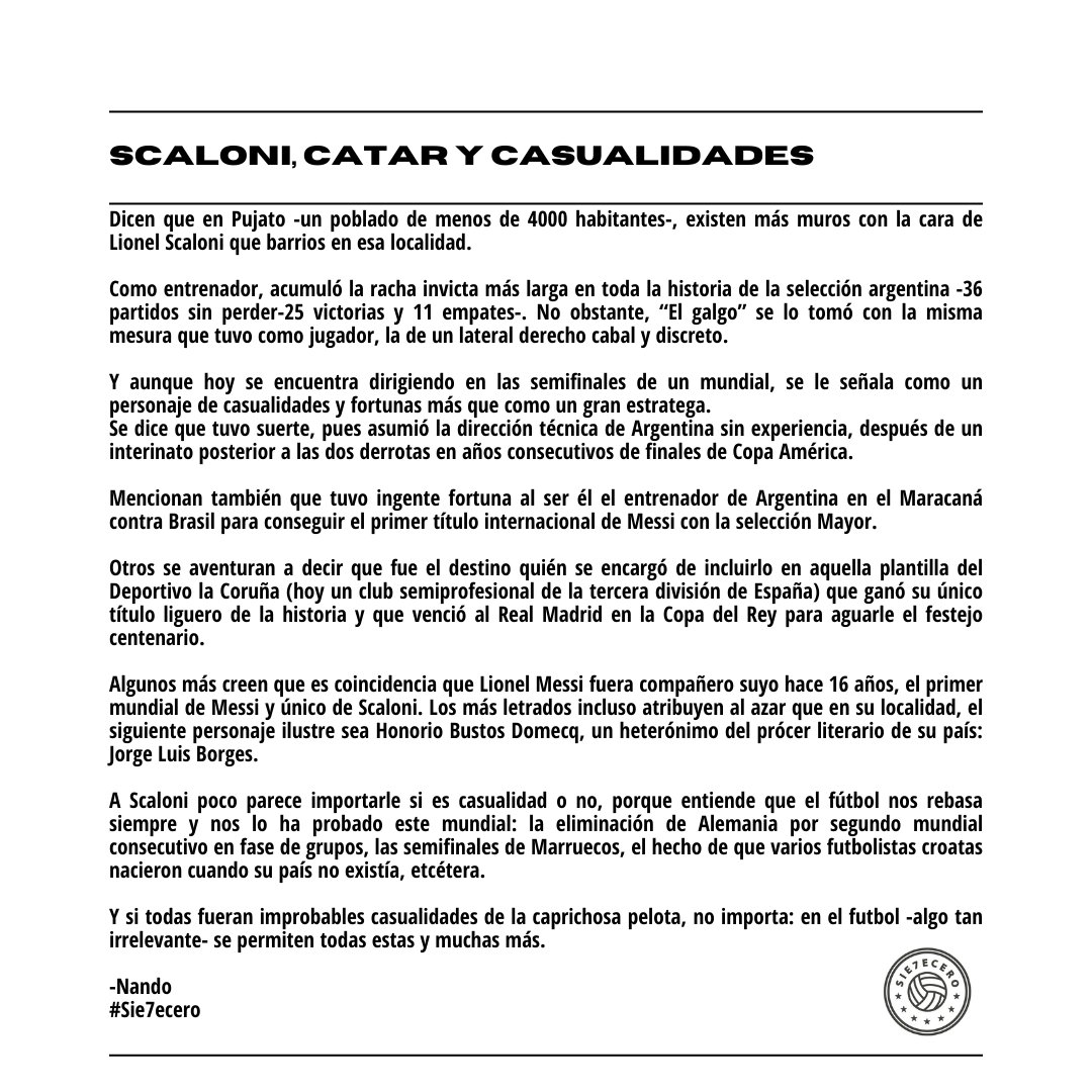 sie7ecero's tweet photo. Dicen que en Pujato -un poblado de menos de 4000 habitantes-, existen más muros con la cara de Lionel Scaloni que barrios en esa localidad.
#Qatar2022 https://t.co/NZJu5SM3zY