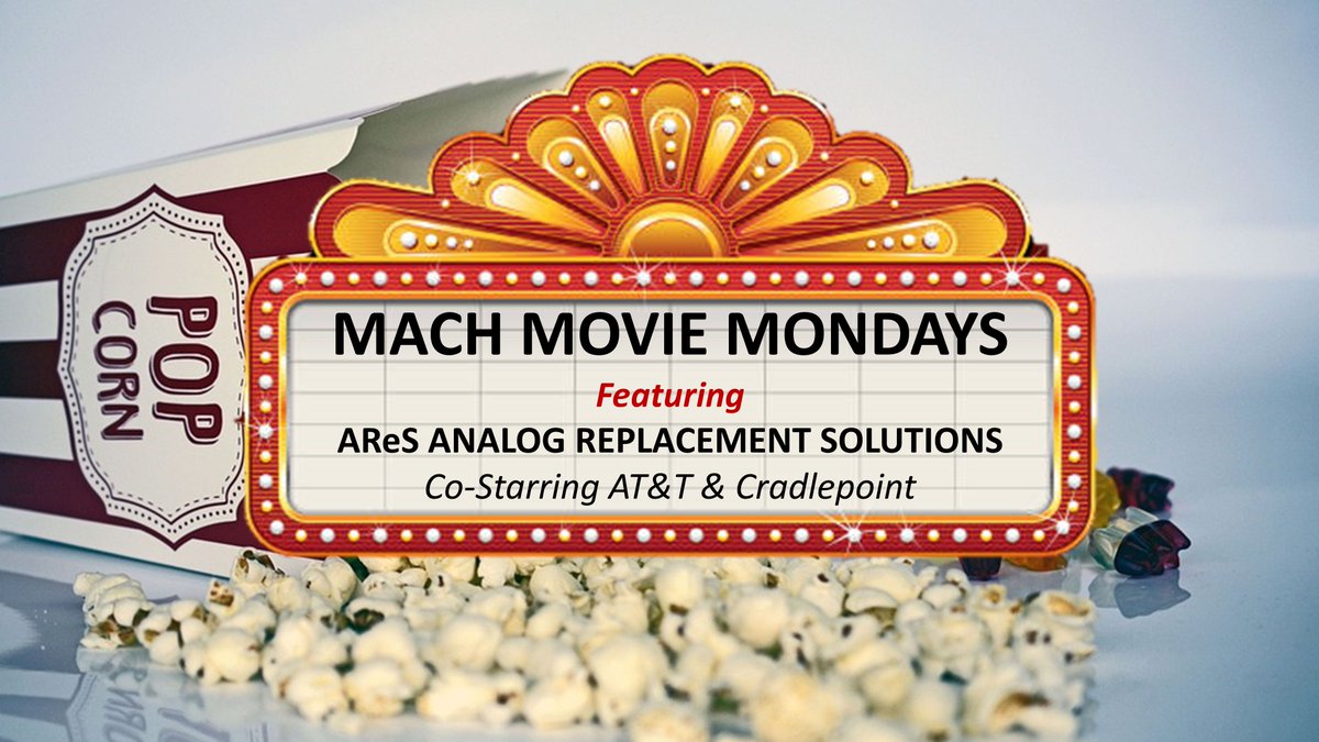 MachNetworks's tweet photo. MACH Movie Mondays: AReS: Award-Winning Analog Replacement with AT&T and Cradlepoint https://t.co/I1PBgLuUcV
#AReS #MACHNetworks #ATT #Cradlepoint #POTSReplacement https://t.co/ZH3yGgHJtK