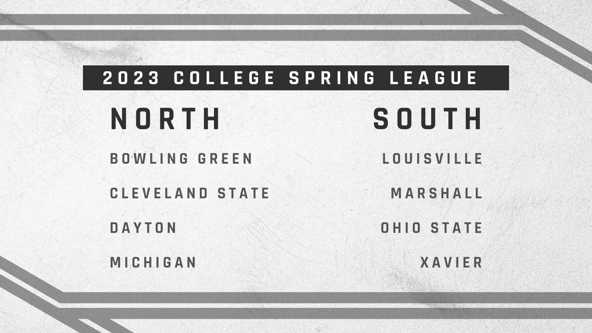 𝟚𝟘𝟚𝟛 ℂ𝕆𝕃𝕃𝔼𝔾𝔼 𝕊ℙℝ𝕀ℕ𝔾 𝕃𝔼𝔸𝔾𝕌𝔼

We are excited to announce the upcoming College Spring League groups! Welcome new addition Xavier to the league! Xavier will join the South with Dayton moving to the North. 

Stay tuned for full details and schedule..