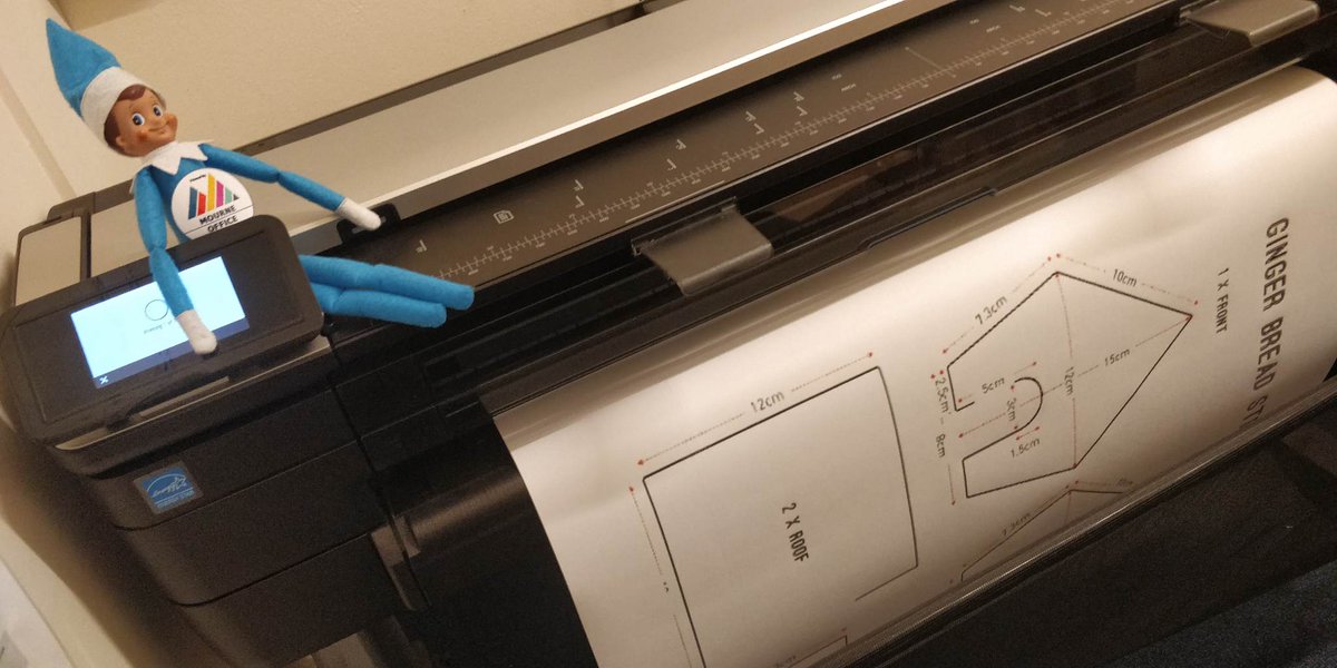 MourneOffice's tweet photo. Harvey the elf seems to be planning on sticking around 📐✏️👷‍

We found him printing out plans for his new ginger bread house 🏠🍭
We provide a service to print, copy &amp; scan plans up to A0 and Laminate up to A1. 

Contact sales
📞028 4175 3646 
💻 sales@mourneofficesupplies.com https://t.co/UXr17XMHZD