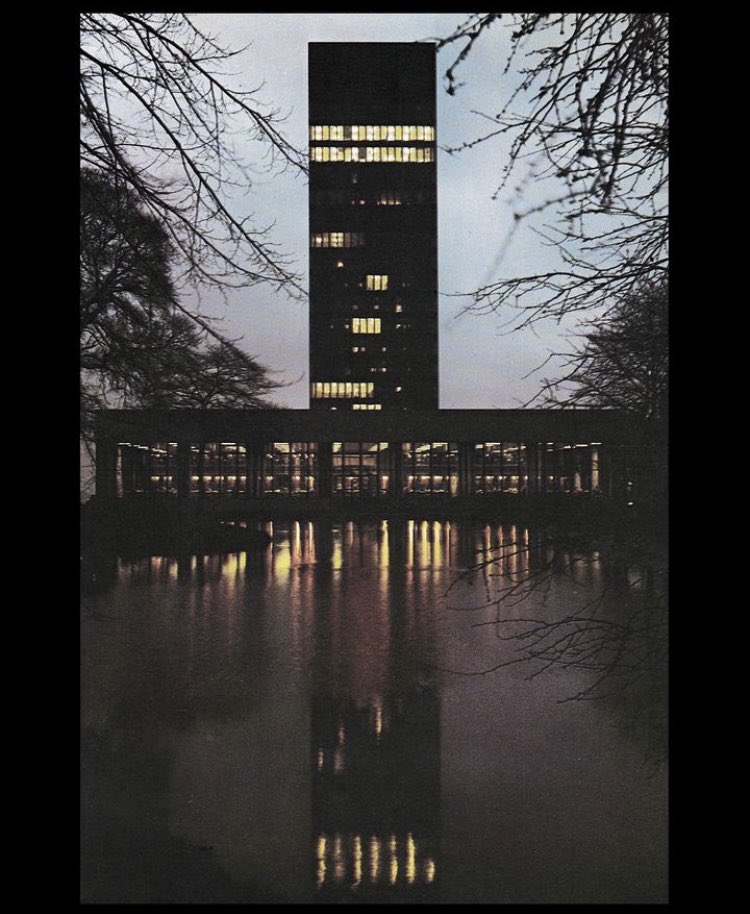 The Arts Tower (1965) and Western Bank Library (1959) @sheffielduni Gollins Melvin Ward & Partners Photographer unknown