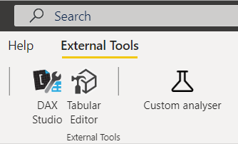 TheBIPower's tweet photo. Create an icon in 'External Tools' ribbon in order to launch your custom analyser with one click
#PowerBI https://t.co/HFub6xeYug