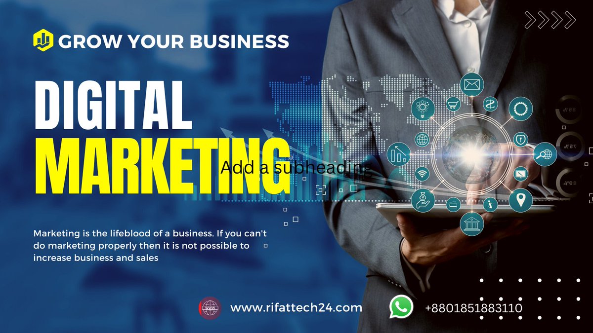 MashedaAkter's tweet image. Marketing is very important for any business.
Grow your Business with Digital Marketing.
Do Increase your sales.