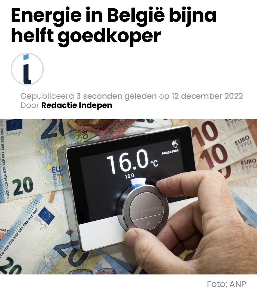 Voor België haalt Eneco het goedkope gas uit Nederland. En daardoor betaalt Jefke op jaarbasis 4.615 euro en Jan 7.499 euro. Van dit verschil, zo’n 2.900 euro, kan Jefke jaarlijks een keer op vakantie, en zit Jan in de kou.

🕸 indepen.nl/energie-in-bel…