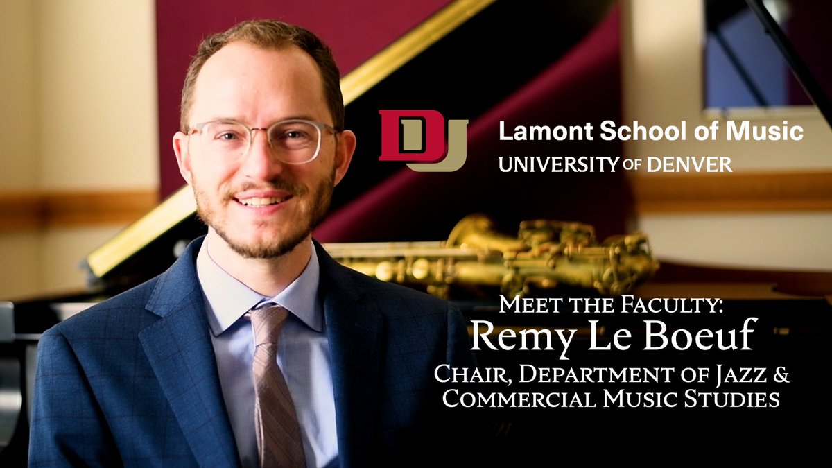 .<a href="/RemyLeBoeuf/">Remy Le Boeuf</a> is our new Assistant Professor and Chair of Jazz and Commercial Music Studies. He sat down for an interview to talk about his background, teaching philosophy, and what it's like to be a jazz student at Lamont.🎷
youtu.be/SmLM8grMJSU
#Lamont #DU #Jazz #MusicSchool