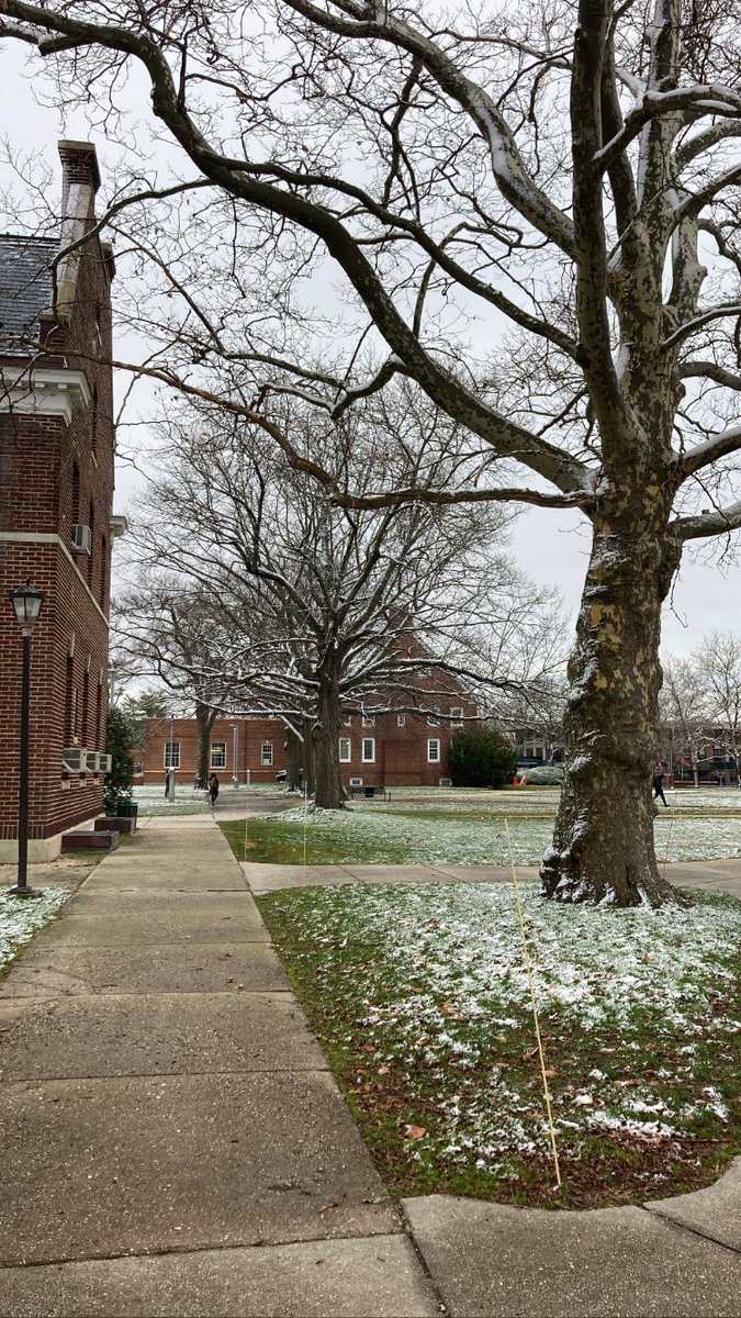 The snow may already be melting, but we got some pretty views of Ward Hall this morning after our first snow at FSC! ❄️