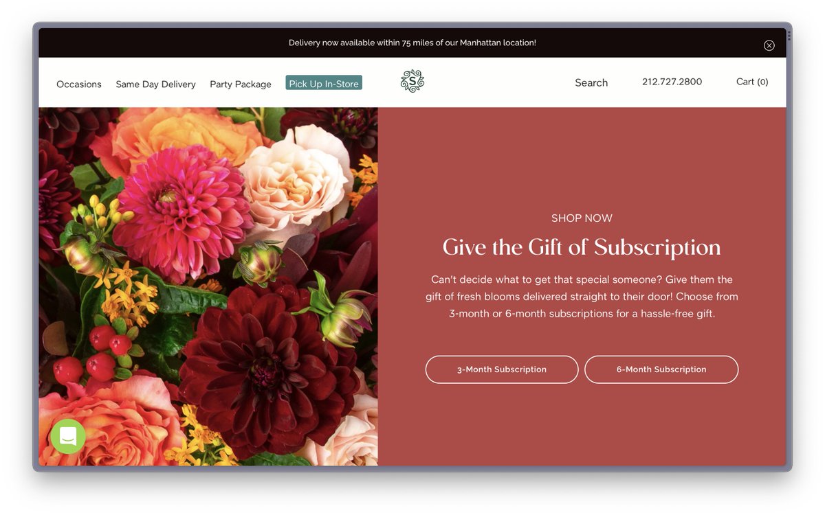 🎁Tip #1 Giftable Subscriptions

Using Smartrr's max billing cycle subscription program, <a href="/ScottsFlowerNYC/">Scotts Flowers NYC</a> is encouraging customers to gift 3 or 6-month subscriptions!

💐Once the subscription ends, send a notification asking if they’d like to opt into a full subscription