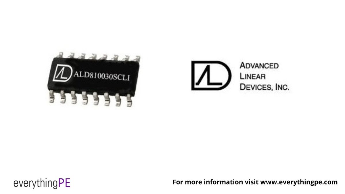everything_PE_'s tweet image. The ALD810030SCLI from Advanced Linear Devices is a Quad Supercapacitor Auto Balancing MOSFET Array that is designed to provide voltage spike suppression

Learn more: ow.ly/PYpZ50M11FP

#AdvancedLinearDevices #product #mosfet #array #voltage #power #electronics