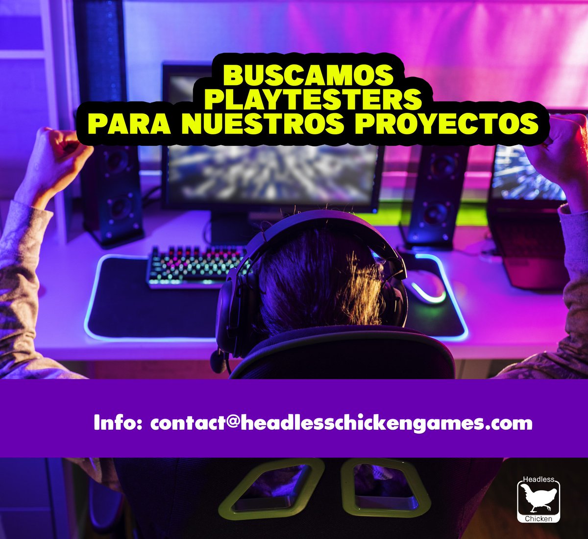 📢📢📢📢📢📢📢📢📢

🔴 Puedes venir a HCG a probar el juego o hacerlo desde tu casa (bajo NDA).

🔴 Para más información escríbenos al mail que aparece en la imagen.

#indiegame #gamedev #indiegamedev #developer #indie #videogame