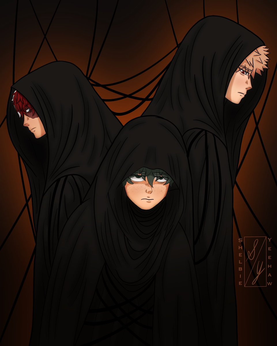 shelbieyeehaw's tweet photo. Day 1 of #tdbkdkfantasyweek: Mythology! We have the boys as The Fates 😈

@tdbkdkfantasy #bnha #mha #tdbkdk https://t.co/IGhQFHFxVf