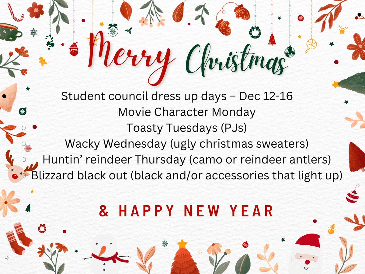 Student Council Dress Up Days