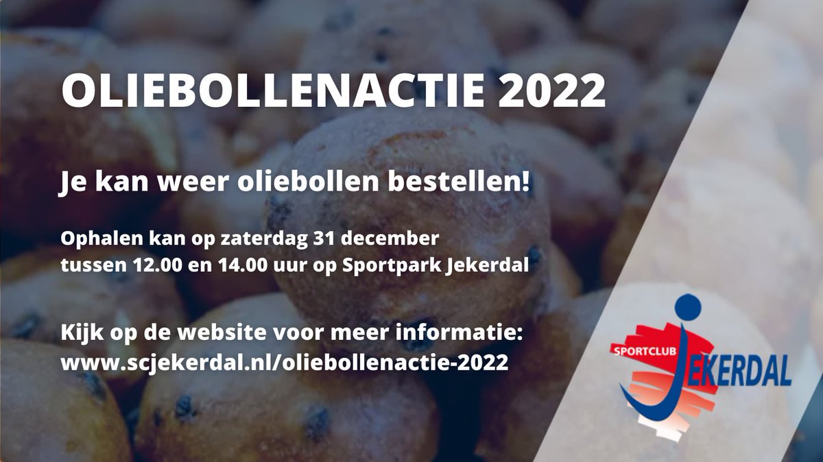 Goed nieuws! Dit jaar doen we weer mee aan de oliebollenactie in samenwerking met Bakkerij Paulussen. Kijk op scjekerdal.nl/oliebollenacti…