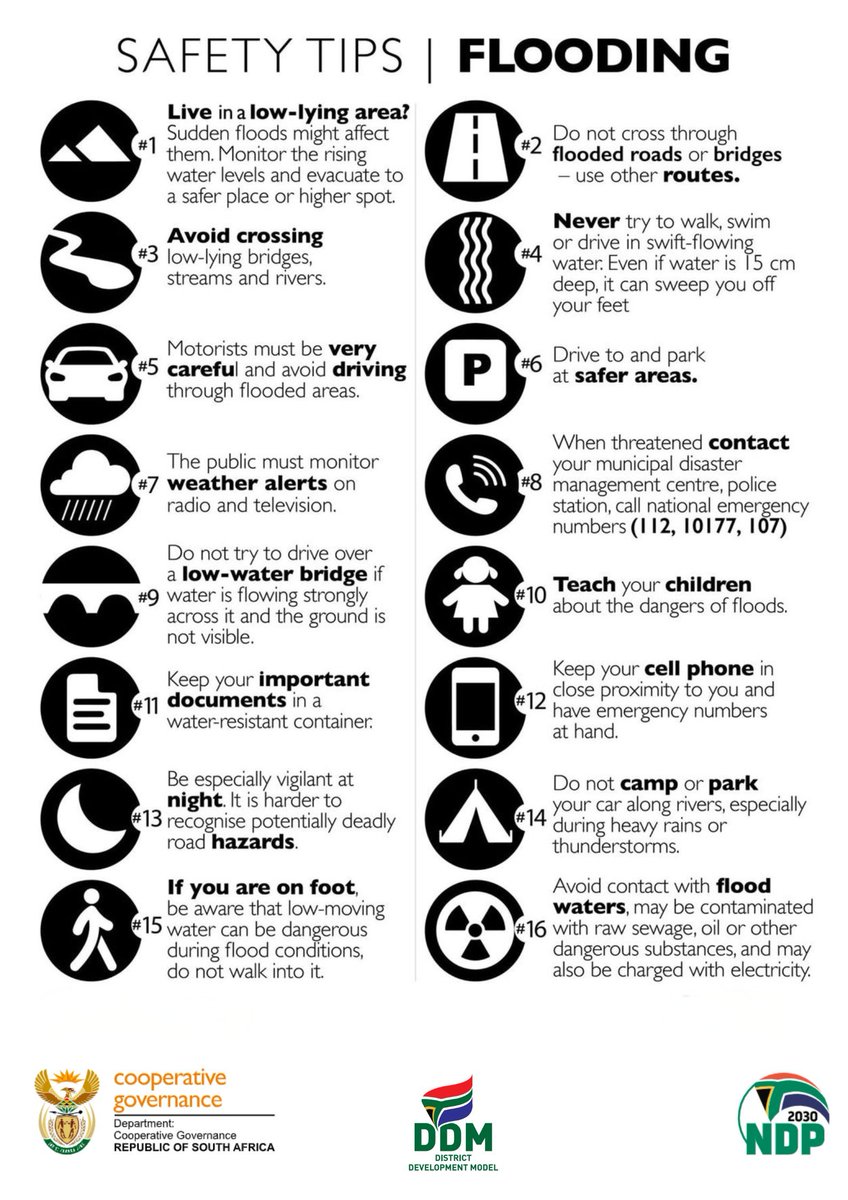 DOAgov_ZA's tweet photo. #FloodTips @GCISMedia https://t.co/X7Bn8L6kdn