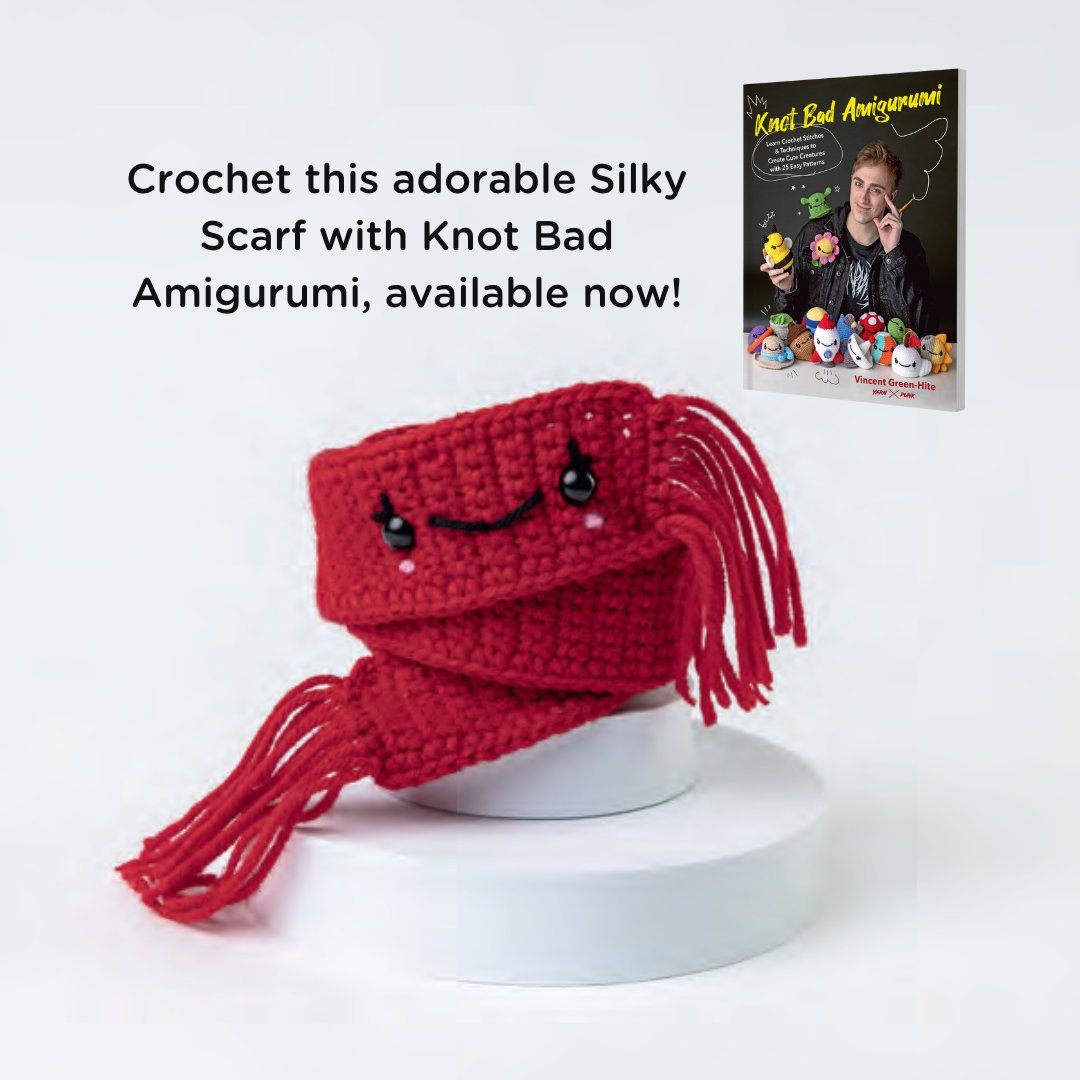 In Knot Bad #Amigurumi, discover a world of 25 adorable and unique #crochet creatures you’ll love to make, keep, and display, including this cute Silky Scarf!

Get your copy now, wherever fine books are sold!

amazon.com/exec/obidos/AS…