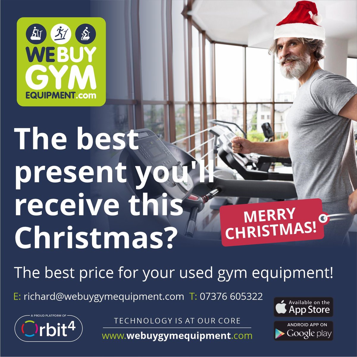 This Christmas treat your gym to something new and we'll give you a free evaluation &amp; help you sell to the highest bidder!
#webuygymequipment #fitnessequipment #business #fitnessequipment #assettracker #fitnessequipmenttracking #orbit4 #fittech23
