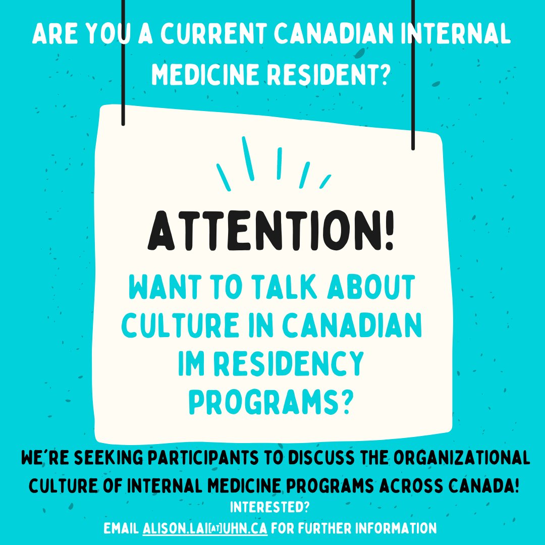 Hey #MedTwitter! Do the words 'culture change' come up often when thinking about your internal medicine program? What does 'culture' even mean? We're looking at that very question for our #qualitativeresearchproject.