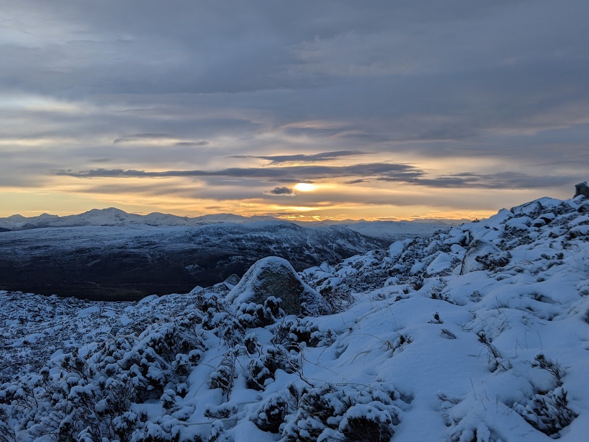 We just missed #InternationalMountainDay (it was yesterday) but we did manage to head up into the corrie of Beinn na Caillich this morning. Nice to dust down the crampons and start to #ThinkWinter. Definitely snowy, but it's all on the soft and fluffy side just now.