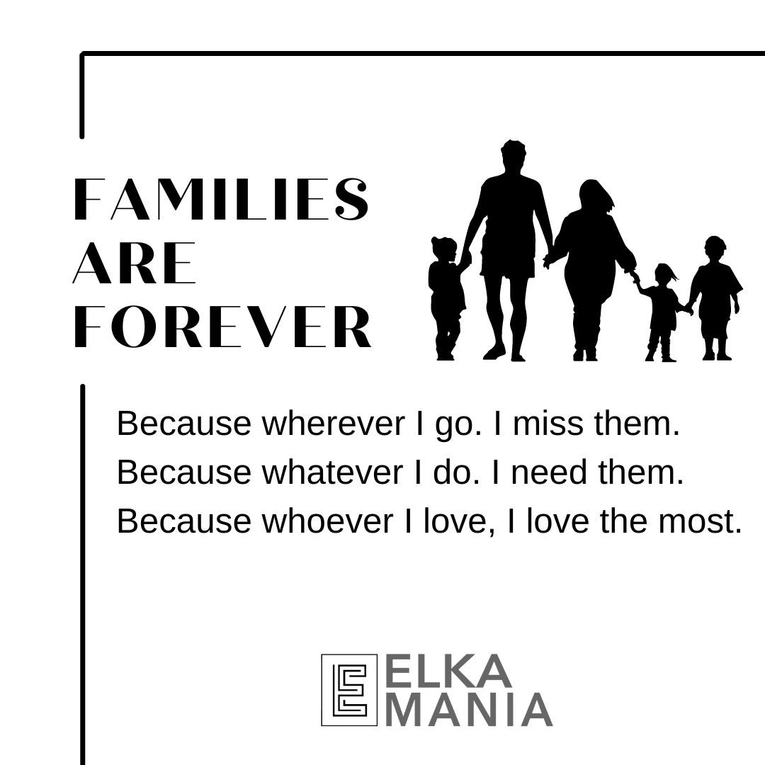 👩‍❤️‍👨Families are forever.