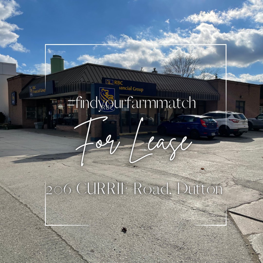 🏢FOR LEASE🏢
206 Currie Rd., Dutton
MLS 40345536 / 22026003
Prime commercial space available For Lease. Located on the Main Street of Dutton just South of highway 401.  Zoned as Village General Commercial (VC1)

#agtwitter #findyourfarmmatch #dutton