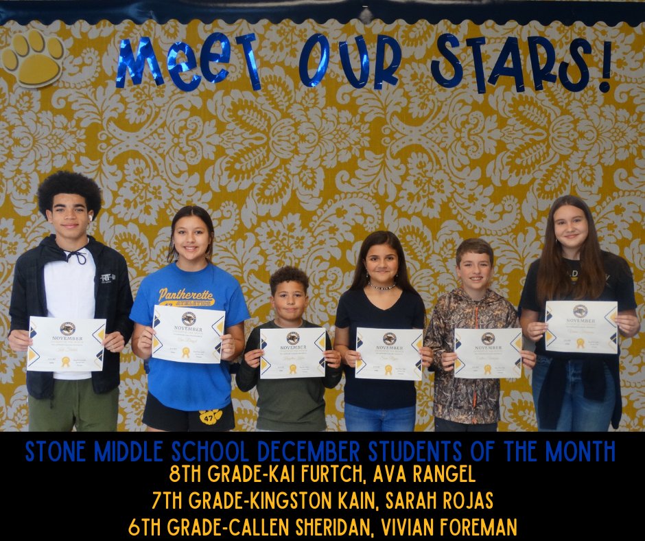 These students go above and beyond in and out of the classroom and we are honored to have them as our students!