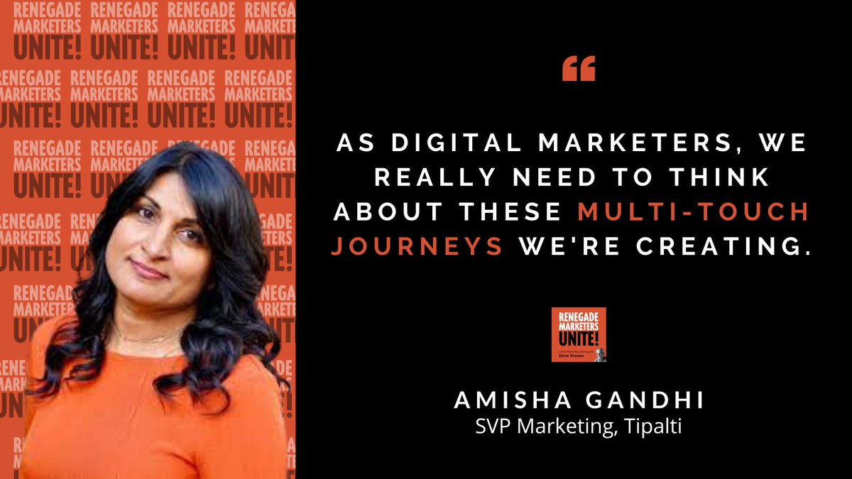 On this #RenegadeMarketersUnite: @AmishaGandhi covers why new CMOs should optimize demand ASAP, how @Tipalti defined its brand purpose, and the story behind the brand’s first-ever user conference. It’s an episode you don’t want to miss! 🎧➡️ bit.ly/3HoDJbl