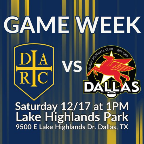 darcrugby's tweet photo. DARC Knights take on Dallas RFC Men DII this Saturday, 1PM at Lake Highlands Park! #JoinTheDARCside https://t.co/BZ7aGigX6z