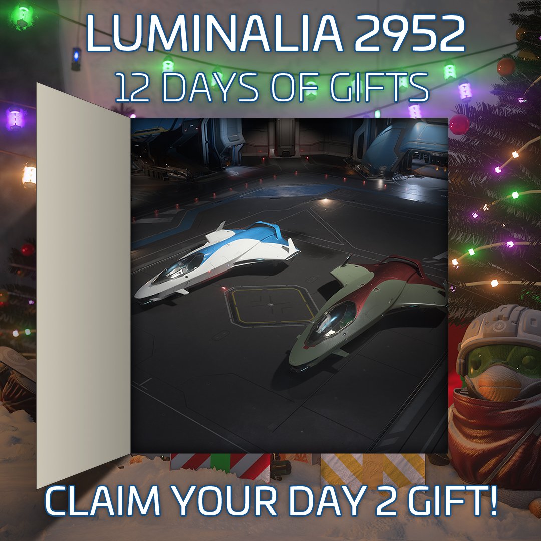 Will you deck the hull, or break the ice with your Origin 100i this holiday season?

Good news! You can do both because today's FREE Luminalia gift includes IceBreak and Deck the Hull Paints for the 100i.

Claim your gift: play.sc/day2gift