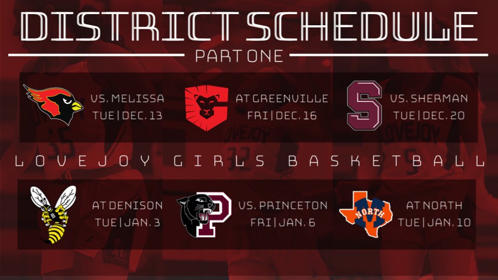 DISTRICT TIME HAS ARRIVED‼️

Take a look at the first half of our 5A-II District 13 game schedule. 

🗓️🔗- shorturl.at/ajlow 

LETS G.I.D ‼️