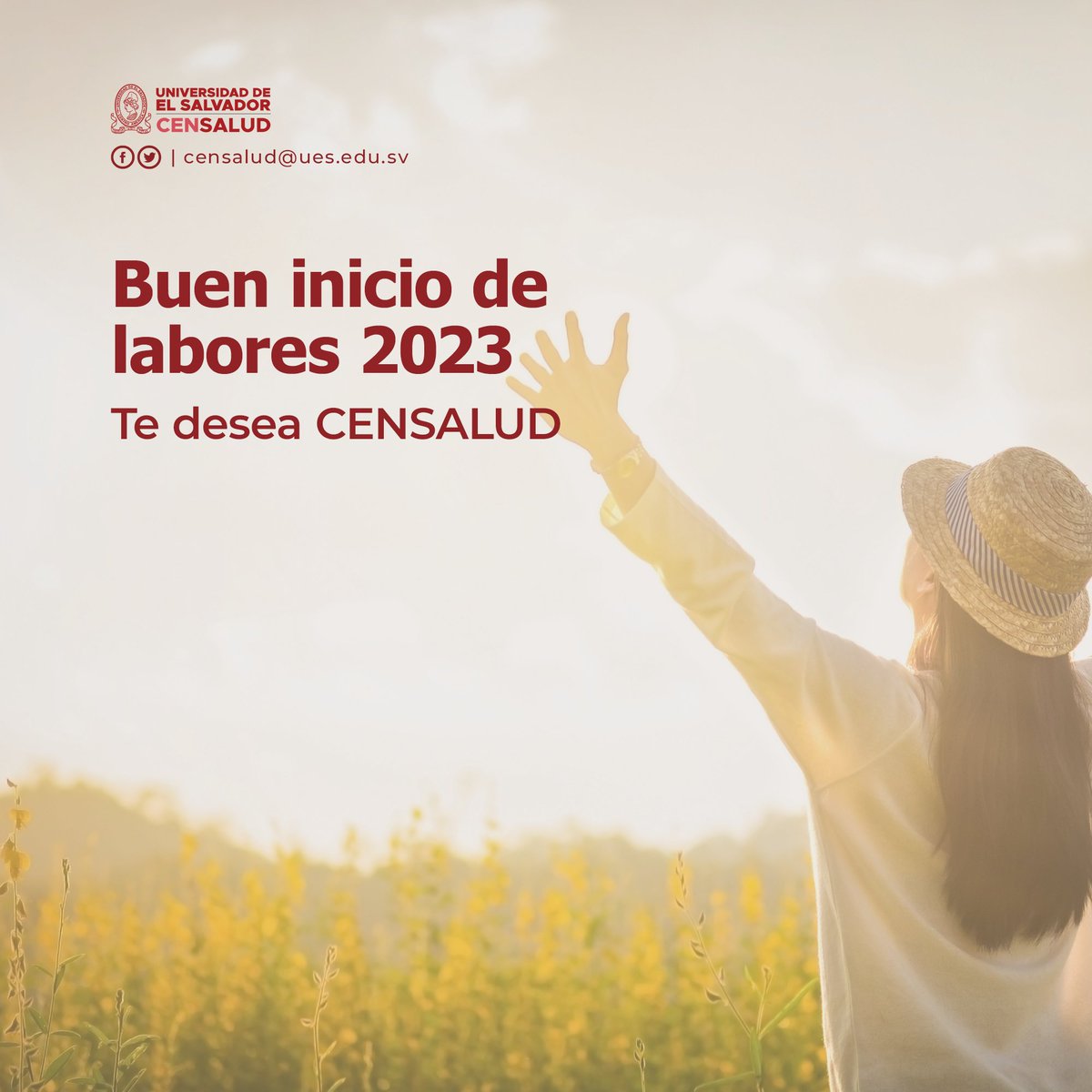 CensaludUES's tweet photo. Recuerda que cada día tiene dos súper poderes: tu actitud y tu mente. Feliz inicio de labores 2023 te desea #CENSALUD. https://t.co/wzgHKn6EI4