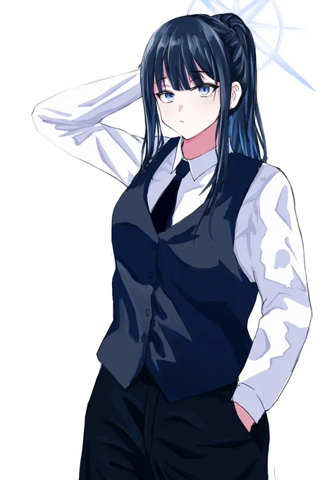 錠前サオリにスーツ着せたい#ブルアカ 