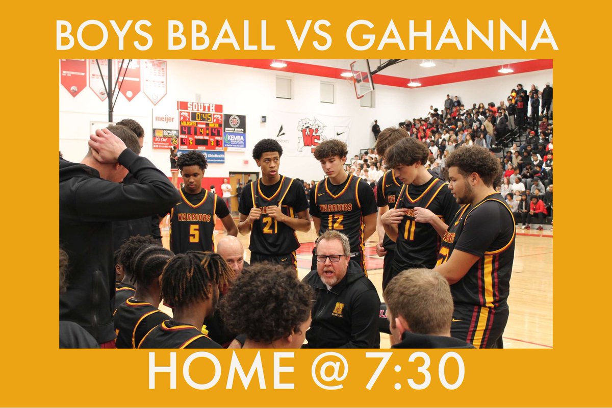 BOYS GAME TONIGHT @ HOME VS GAHANNA! 🏀🚨

Tip off @ 7:30 wear your PJS!