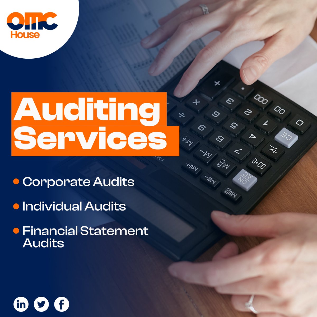 OMChouseUSA's tweet photo. Our team of seasoned accounting and finance professionals provides comprehensive audit services to our clients. We offer a range of services including corporate audits, individual audits, and financial statement audits. 

#audits #accounting #finance #professionalteam #services https://t.co/NkkxgJOVK4